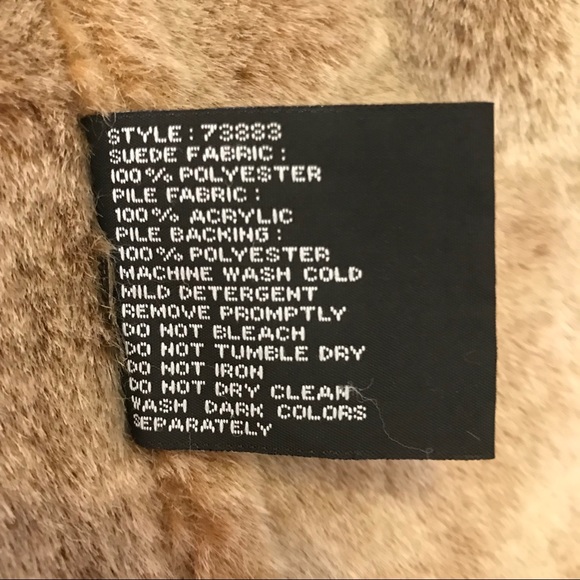 NWOT Aeros Faux Suede Jacket w/Warm FauxFur Lining - Picture 6 of 6